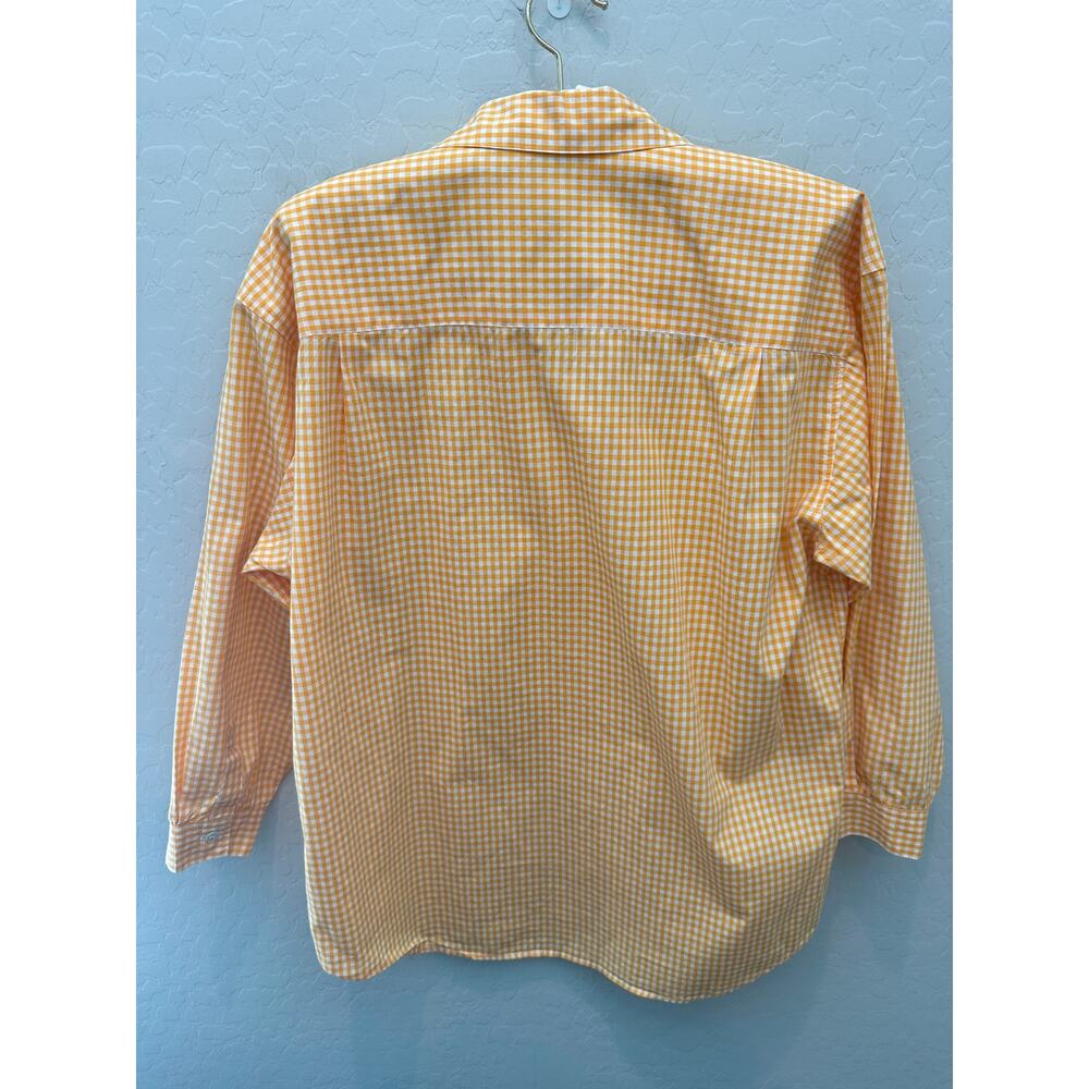 Gap | Yellow Gingham Check Button Down Shirt 100%… - image 4